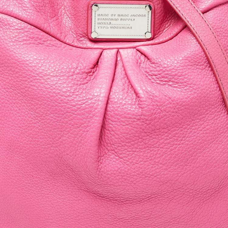 Pre Owned Marc by Marc Jacobs Pink Leather Classic Q Hillier Hobo