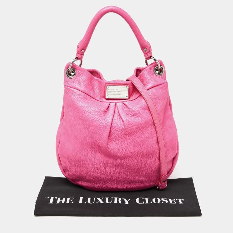 Pre Owned Marc by Marc Jacobs Pink Leather Classic Q Hillier Hobo