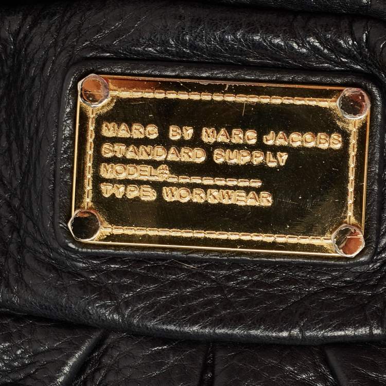 Pre Owned Marc by Marc Jacobs Black Leather Classic Q Hillier Hobo