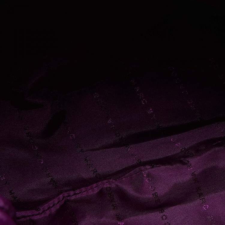 Pre Owned Marc by Marc Jacobs Purple Nylon and Leather Preppy Satchel