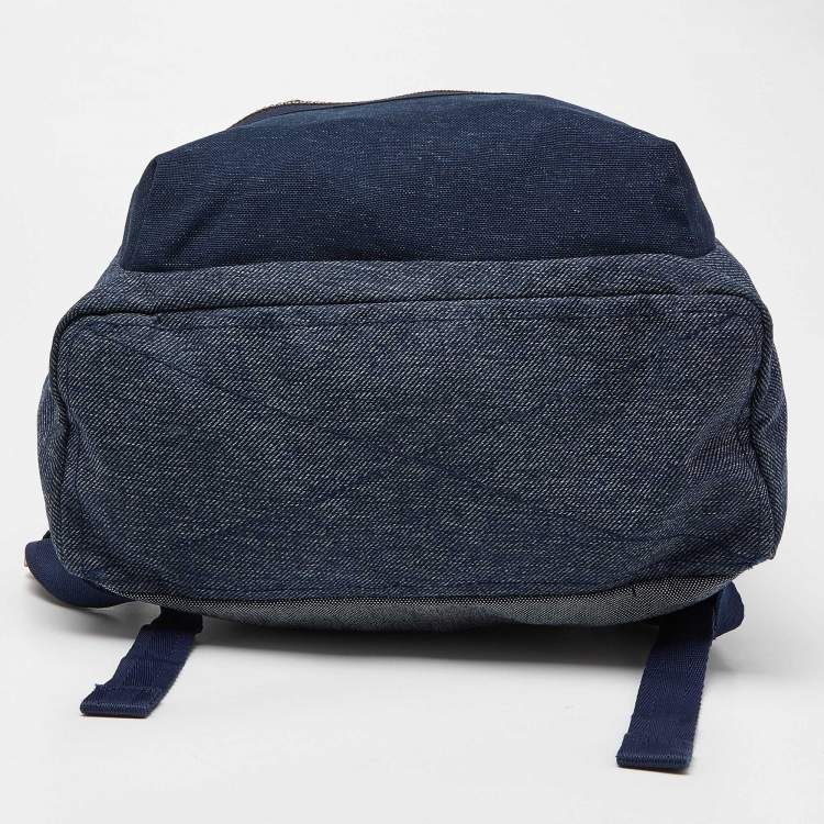 Pre Owned Marc by Marc Jacobs Two Tone Blue Denim Double Zip Backpack