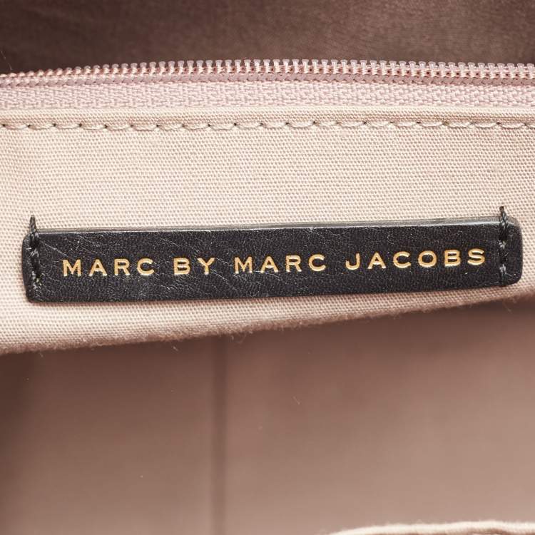 مملوكة مسبقًا Marc by Marc Jacobs Black/Natural Jute Isle De Sea Satchel