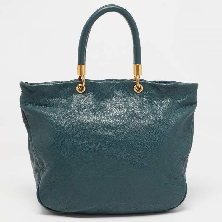 Pre Owned Marc by Marc Jacobs Green Leather Too Hot to Handle Tote