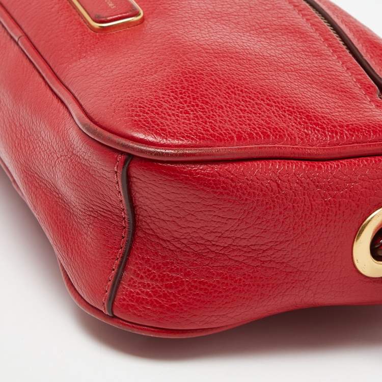 Pre Owned Marc by Marc Jacobs Red Leather Crossbody Bag
