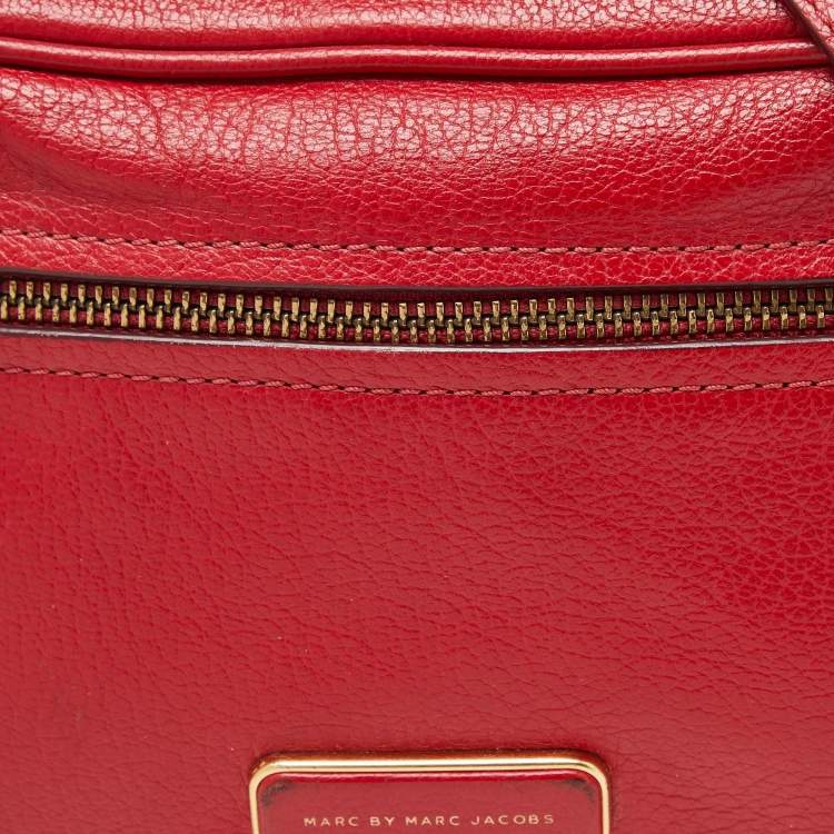 Pre Owned Marc by Marc Jacobs Red Leather Crossbody Bag