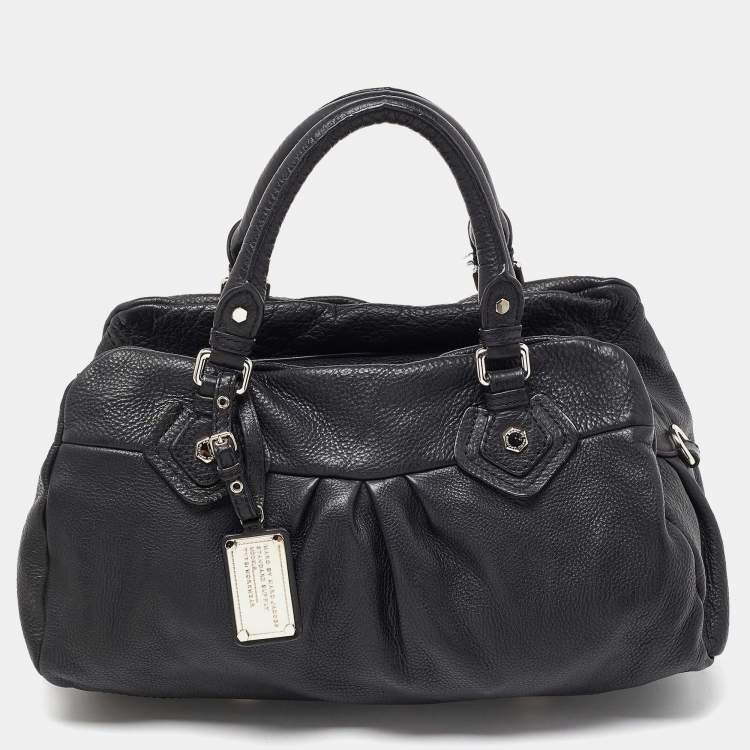 Marc by Marc Jacobs Black Leather Classic Q Groovee Satchel Marc by Marc Jacobs The Luxury Closet