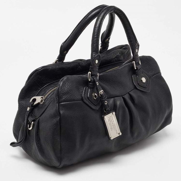 Pre Owned Marc by Marc Jacobs Black Leather Classic Q Groovee Satchel