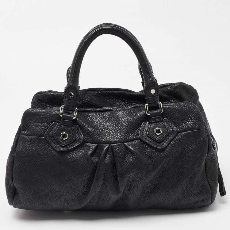 Pre Owned Marc by Marc Jacobs Black Leather Classic Q Groovee Satchel