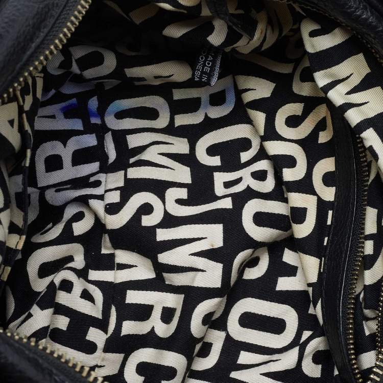Pre Owned Marc by Marc Jacobs Black Leather Classic Q Groovee Satchel