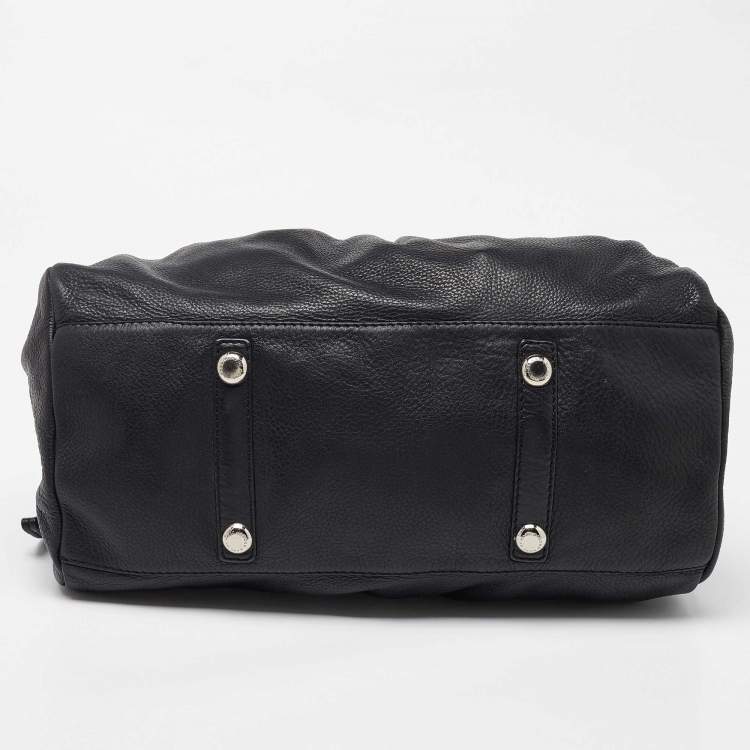 Pre Owned Marc by Marc Jacobs Black Leather Classic Q Groovee Satchel