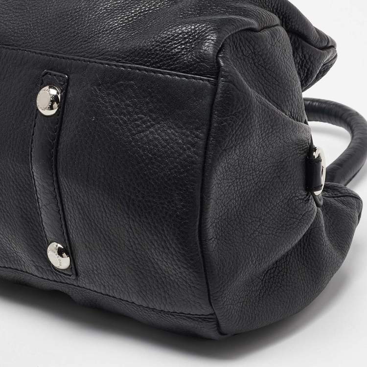 Pre Owned Marc by Marc Jacobs Black Leather Classic Q Groovee Satchel