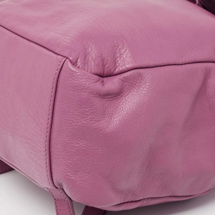 Pre Owned Marc by Marc Jacobs Purple Leather Backpack