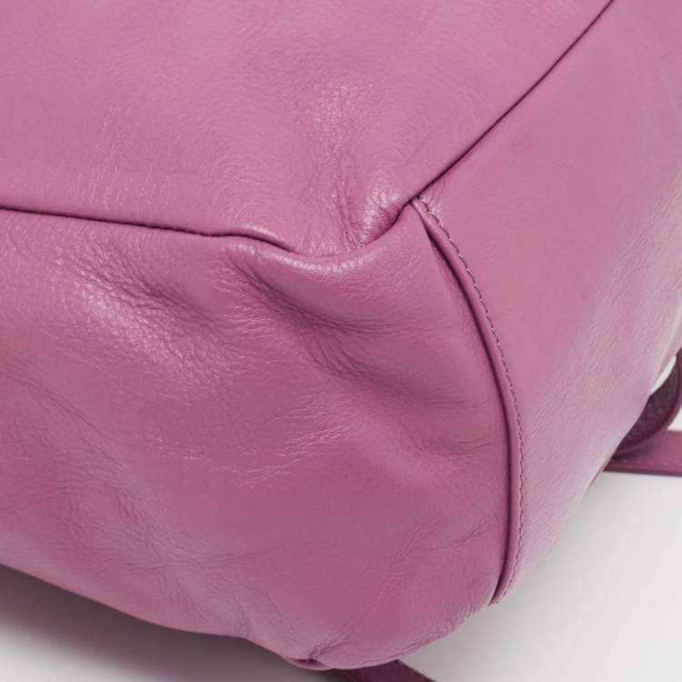 Pre Owned Marc by Marc Jacobs Purple Leather Backpack