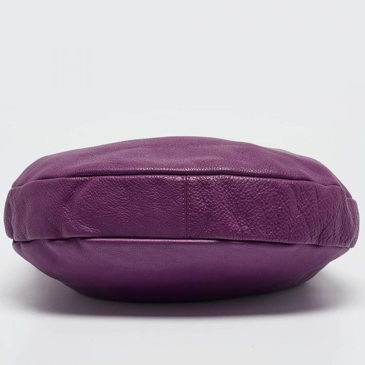 Pre Owned Marc by Marc Jacobs Purple Leather Classic Q Hillier Hobo