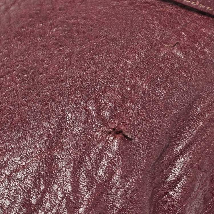 Pre Owned Marc by Marc Jacobs Burgundy Leather Washed Up The Nash Crossbody Bag