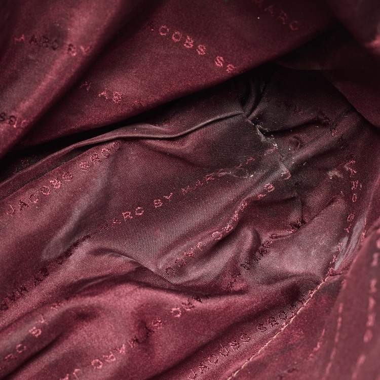 Pre Owned Marc by Marc Jacobs Burgundy Leather Washed Up The Nash Crossbody Bag