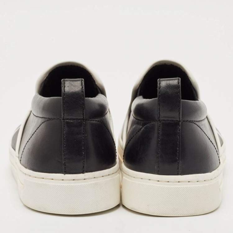 Pre Owned Marc by Marc Jacobs Black Leather Slip On Sneakers Size 38