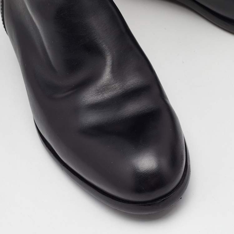 Pre Owned Marc By Marc Jacobs Black Leather Knee Length Boots Size 38