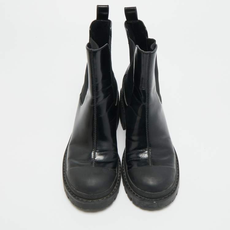 Pre Owned Marc by Marc Jacobs Size 39 Black Leather Ankle Length Boots