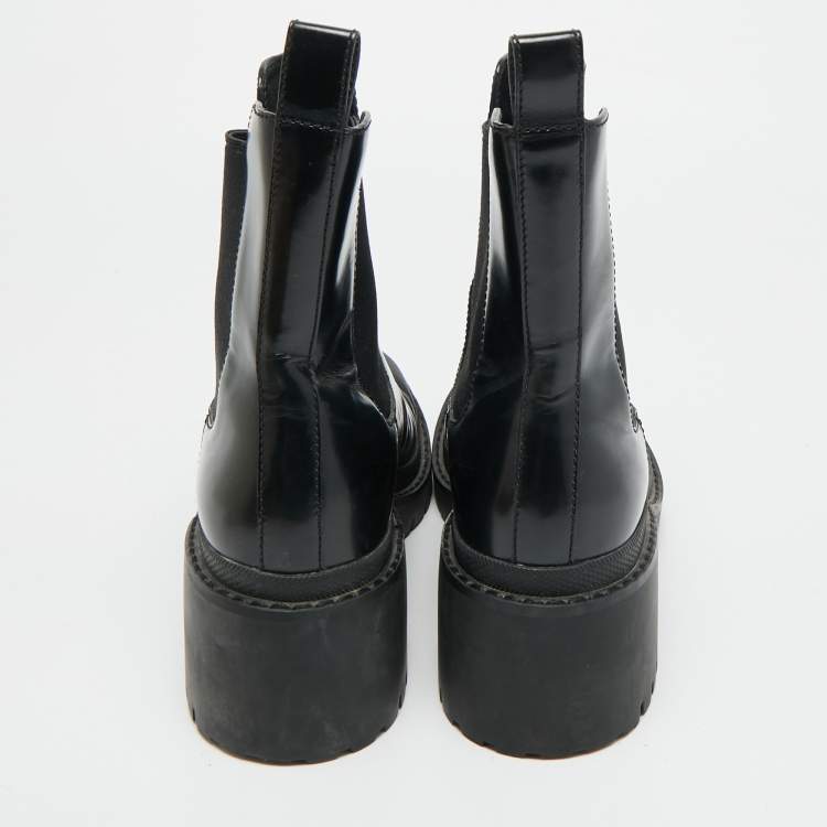 Pre Owned Marc by Marc Jacobs Size 39 Black Leather Ankle Length Boots