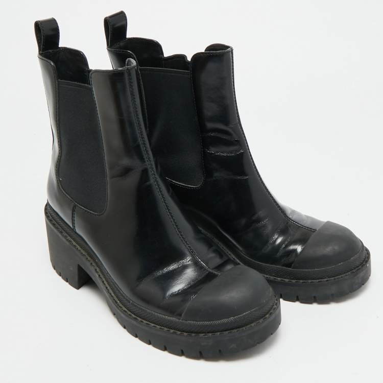 Pre Owned Marc by Marc Jacobs Size 39 Black Leather Ankle Length Boots