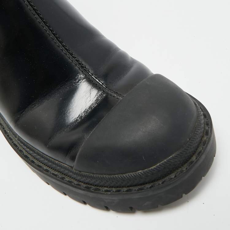 Pre Owned Marc by Marc Jacobs Size 39 Black Leather Ankle Length Boots