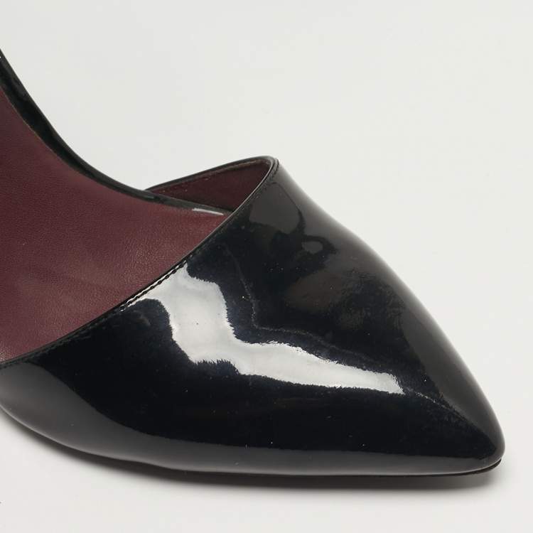 Pre Owned Marc by Marc Jacobs Size 39 Black Leather Ankle Strap  Pumps