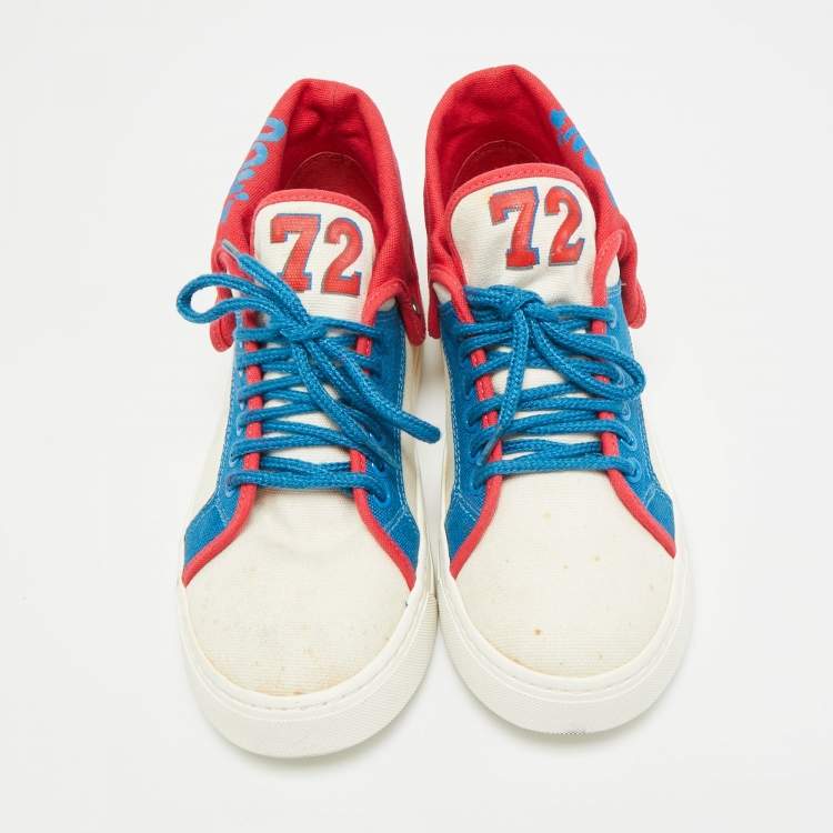 Pre Owned Marc by Marc Jacobs Don't Panic Size 36 Multicolor Canvas Mid Top Sneakers