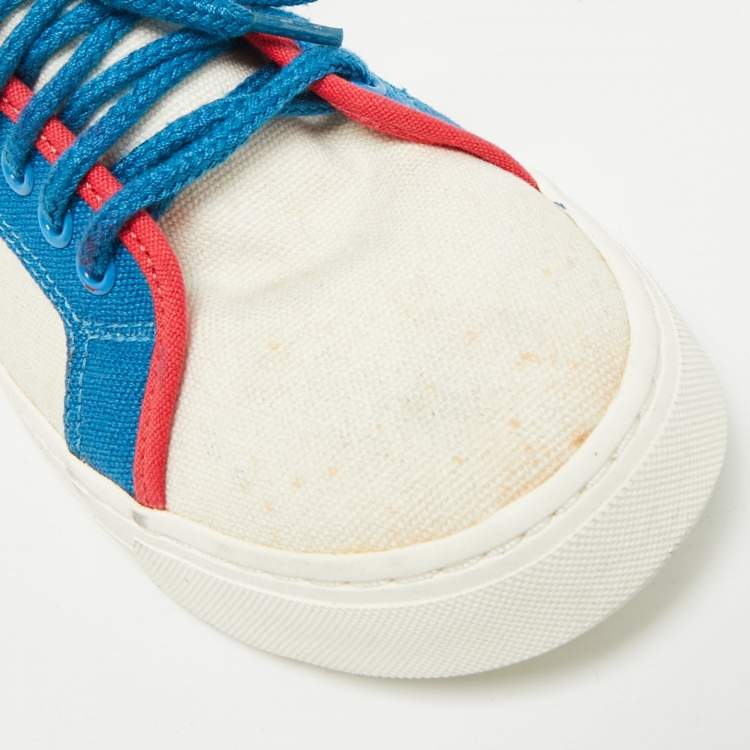 Pre Owned Marc by Marc Jacobs Don't Panic Size 36 Multicolor Canvas Mid Top Sneakers