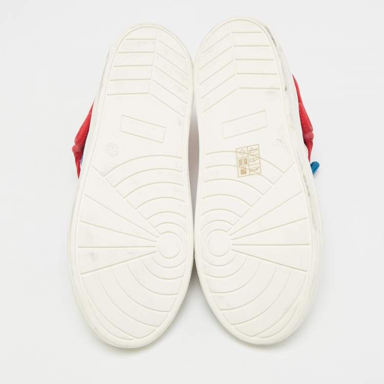 Pre Owned Marc by Marc Jacobs Don't Panic Size 36 Multicolor Canvas Mid Top Sneakers