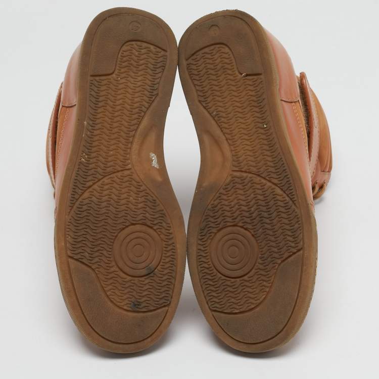 Pre Owned Marc by Marc Jacobs Size 41 Brown Leather High Top Wedge Sneakers