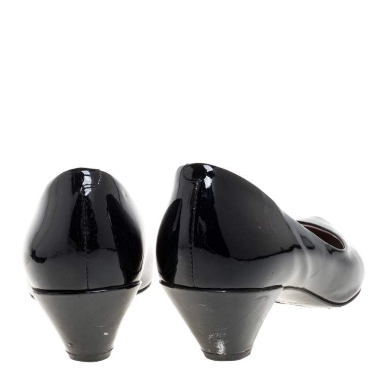 Pre Owned Marc by Marc Jacobs Black Patent Leather Pumps Size 37