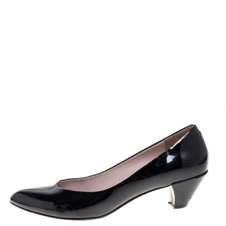 Pre Owned Marc by Marc Jacobs Black Patent Leather Pumps Size 37