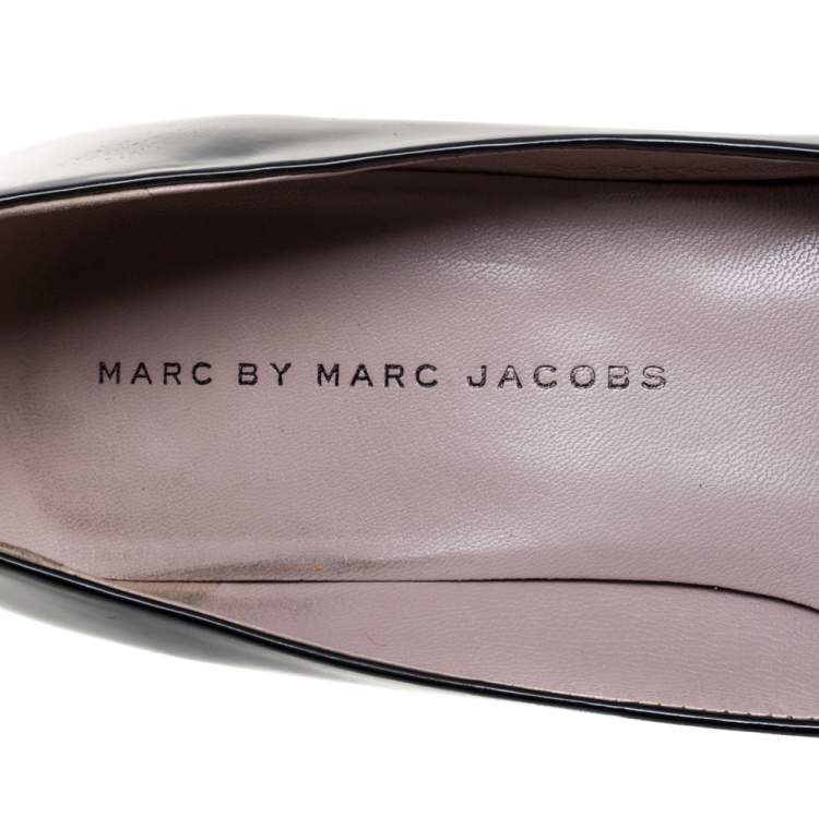 Pre Owned Marc by Marc Jacobs Black Patent Leather Pumps Size 37
