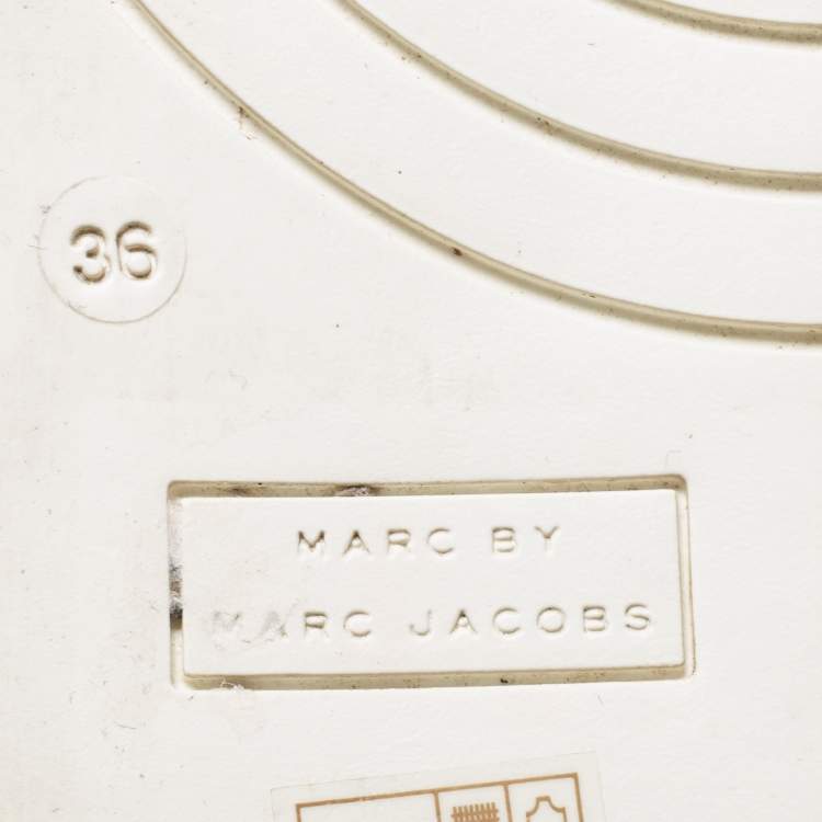 مملوكة مسبقًا Marc by Marc Jacobs Multicolor Leather And Mesh High Top Sneakers Size 36