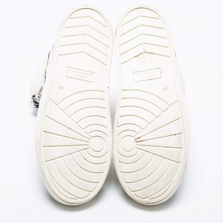 مملوكة مسبقًا Marc by Marc Jacobs Multicolor Leather And Mesh High Top Sneakers Size 36