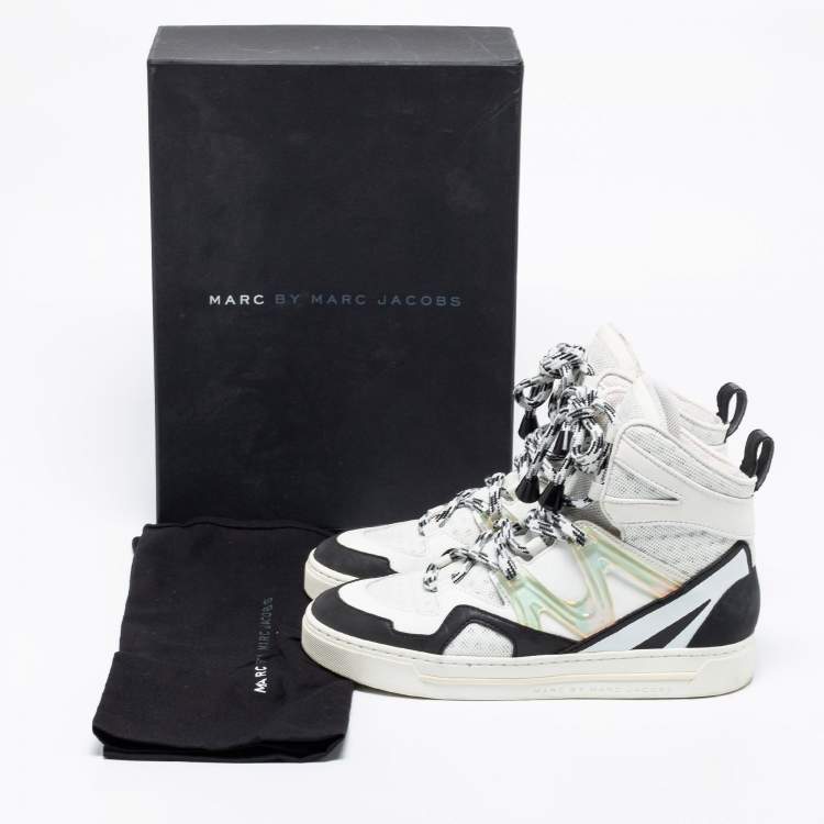 مملوكة مسبقًا Marc by Marc Jacobs Multicolor Leather And Mesh High Top Sneakers Size 36