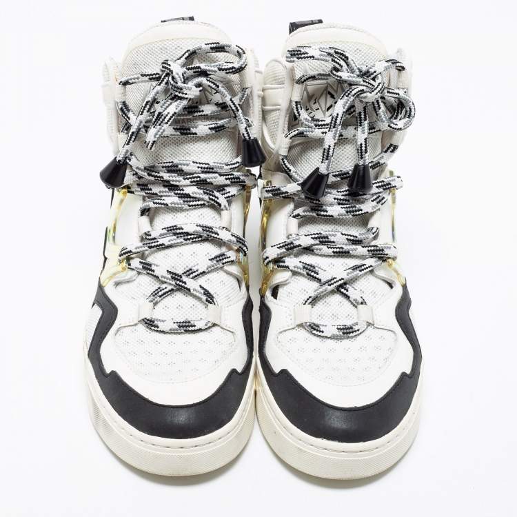 مملوكة مسبقًا Marc by Marc Jacobs Multicolor Leather And Mesh High Top Sneakers Size 36