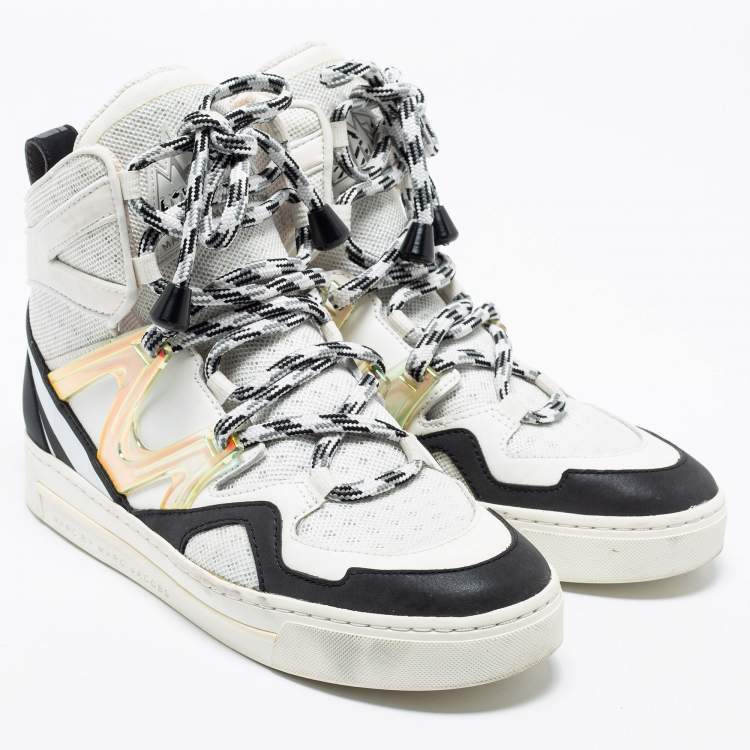 مملوكة مسبقًا Marc by Marc Jacobs Multicolor Leather And Mesh High Top Sneakers Size 36