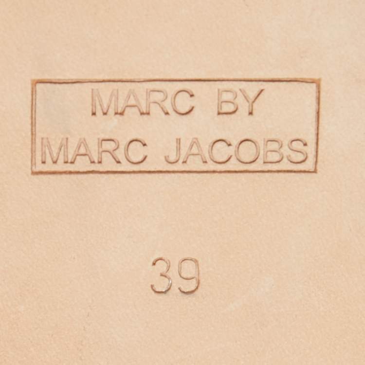 Pre Owned Marc by Marc Jacobs Black Suede Ankle Cuff Flat Sandals Size 39