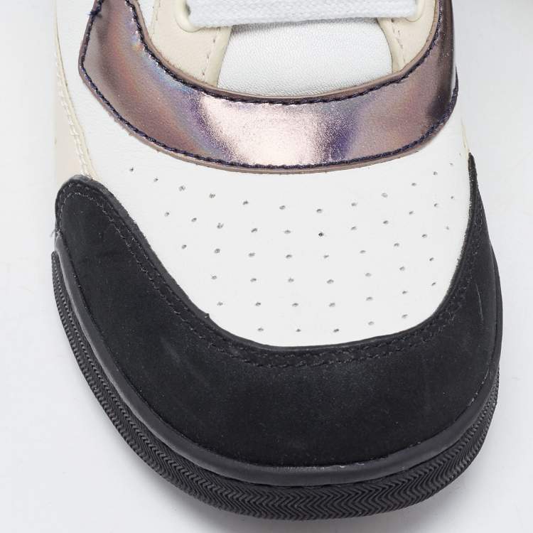 Pre Owned Marc by Marc Jacobs Tri Color Leather Lace Up Wedge Sneakers Size 38