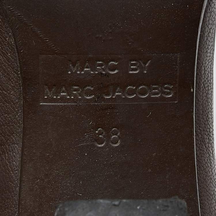 Pre Owned Marc by Marc Jacobs Brown Leather Ankle Boots Size 38