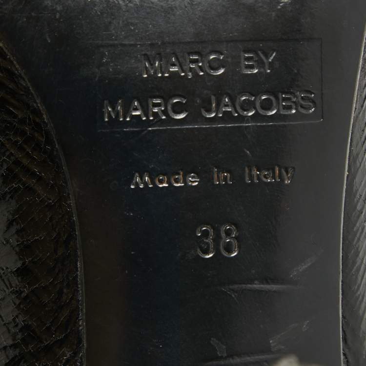 Pre Owned Marc by Marc Jacobs Black Patent Leather Pumps Size 38
