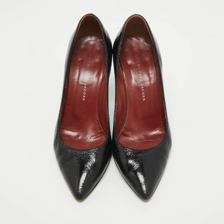 Pre Owned Marc by Marc Jacobs Black Patent Leather Pumps Size 38