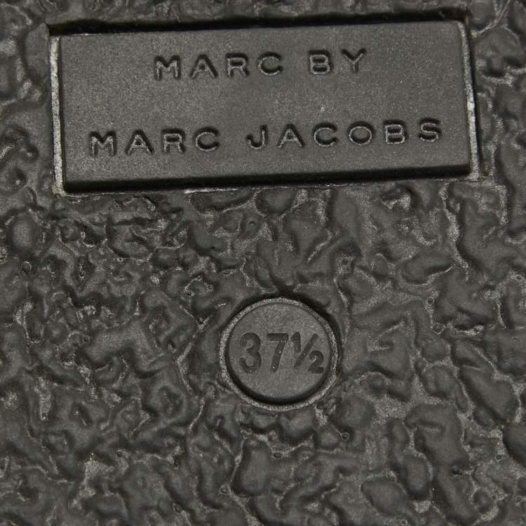 Pre Owned Marc by Marc Jacobs Black Leather Ankle Boots Size 37.5