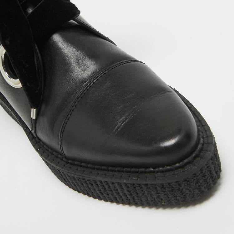 Pre Owned Marc by Marc Jacobs Black Leather Ankle Boots Size 37.5