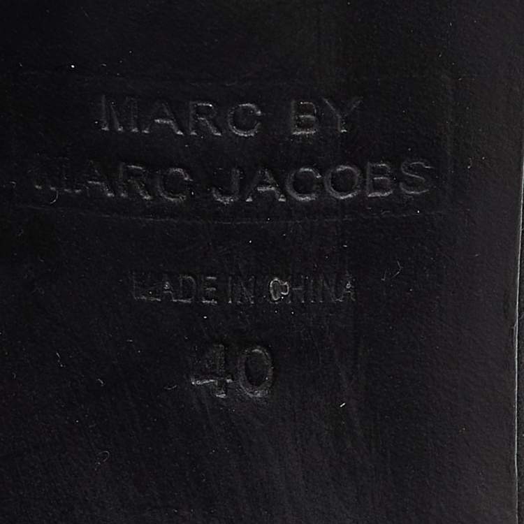 Pre Owned Marc By Marc Jacobs Black Leather Strappy Platform Sandals Size 40
