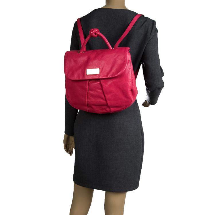 Pre Owned Marc by Marc Jacobs Pink Leather Marchive Backpack