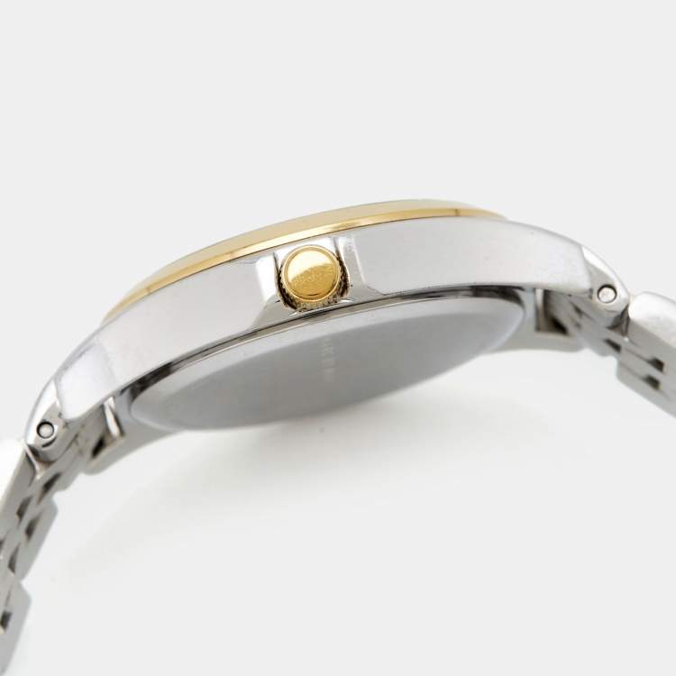 Pre Owned Marc By Marc Jacobs Silver Two-Tone Stainless Steel MBM3325 Women's Wristwatch 30 mm