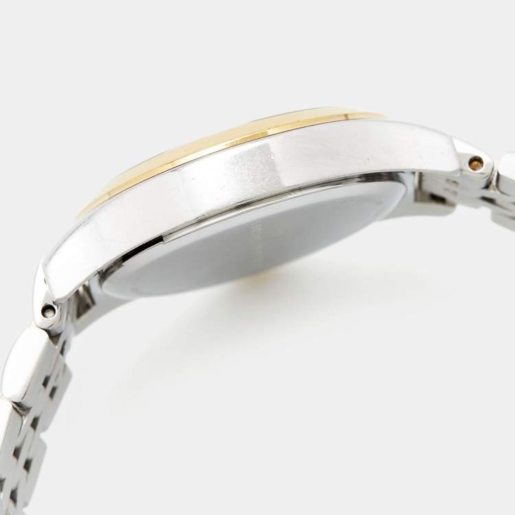Pre Owned Marc By Marc Jacobs Silver Two-Tone Stainless Steel MBM3325 Women's Wristwatch 30 mm